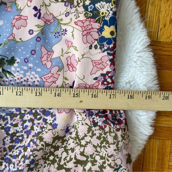 TED BAKER  Dress Woman Urban Printed Fluted Hem Short Sleeve Mini Dress - Picture 12 of 14